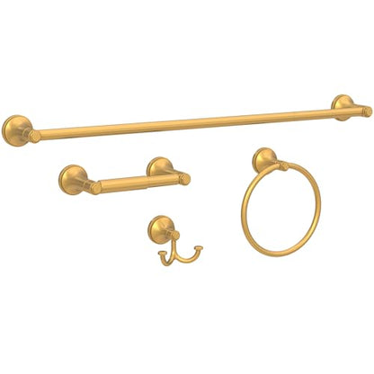 Franklin Brass Woodruff (1-Pack) Towel Hooks Satin Gold Double Bathroom J Hooks Wall Mounted for Robes & Towels Hand Towel Hook Holder Kitchen, Bathroom Accessories WDRF35-SG - color: Satin Gold
