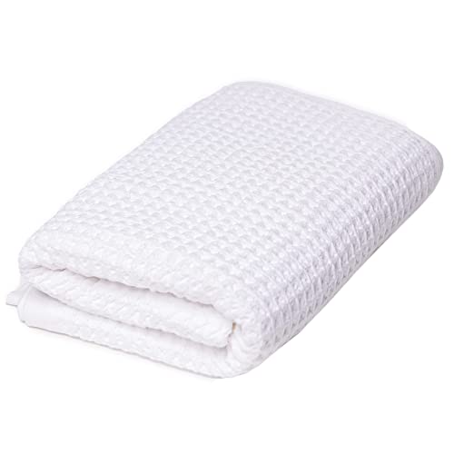Hand Towels for Bathroom, Waffle Silver-Ion Pima Cotton, Quick Dry, White | Ultra soft and absorbent with a lightweight waffle weave design for quick-drying bath towels. - color: White, style: Hand Towel