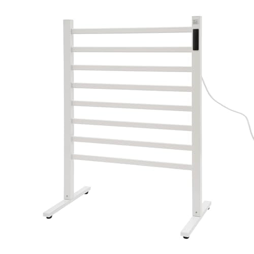 8-Bar Electric Towel Warmer Rack with Smart LED Display, Timer and Temperature Control & 4 Min Fast Heating, Freestanding Towel Warmer Aluminum Towel Drying Shelf for Bathroom, Home - size: 8 bars Single