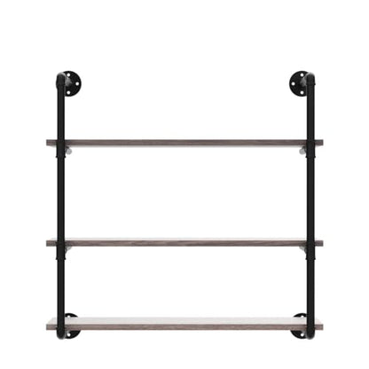 Industrial Pipe Shelves With Wood Planks,Rustic Pipe Shelving Wall Shelf | Metal Pipe Solid Pine Wood,Easy to Assemble,Wooden Board Thickness 0.78 In,For Bar Farmhouse Kitchen Office Bathroom,Bedroom - color: 3-layer, size: 36in