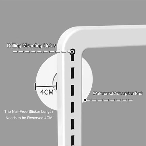 Over The Toilet Storage Shelf, Toilet Storage Wall Mounted, Bathroom Storage Organizer with Non-Trace Adhesive, Home Storage Rack(Large) - size: Large