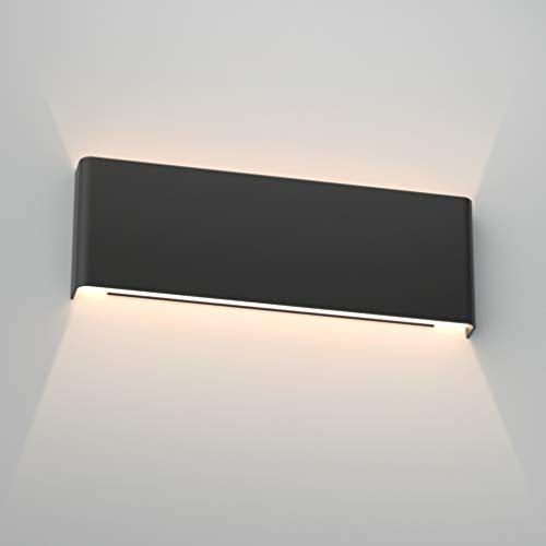 Aipsun 15.8in Matte Black Modern Vanity Light Up and Down LED Vanity Light for Bathroom Wall Lighting Fixtures (Warm Light 3000K) - color: Warm Light Black, size: 15.8 inch, style: 3000K