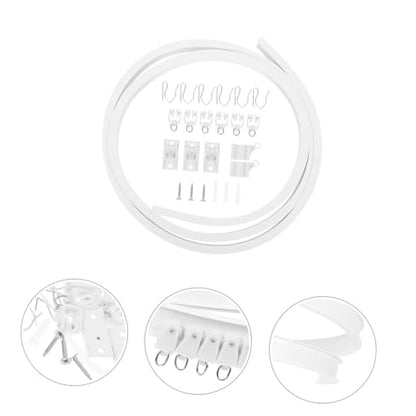 Flexible Bendable Ceiling Curtain Track for Curved Shower Rv Wall Mount Easy Installation Versatile Use Smooth Sliding Mechanism Accessories