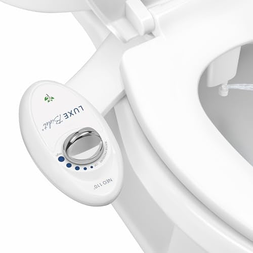 LUXE Bidet NEO 110 - Non-Electric Bidet Attachment for Toilet Seat, White | Single Nozzle, Adjustable Water Pressure, Rear Wash - color: White
