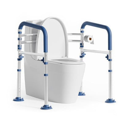 Toilet Safety Rails, Adjustable Bathroom Toilet Frame for Elderly and Handicap, Supports up to 350Lb