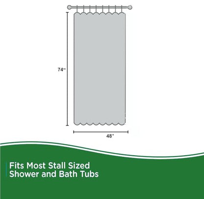 48x74 Stall Shower Curtain Liner, Clear Plastic Heavy Duty Thick Waterproof 48 x 74 Shower Curtain with 3 Weighted Magnets and 8 Rustproof Grommets - color: 8g-clear, size: 48"W x 74"L (Pack of 1)