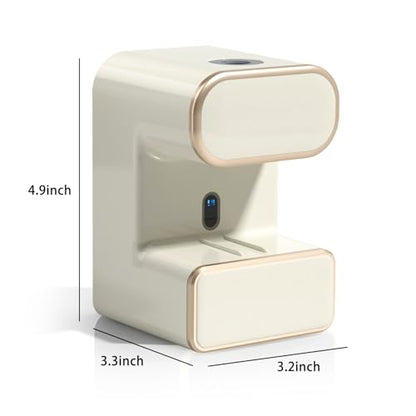 Automatic Toothpaste Dispenser,Smart Toothpaste Dispenser Wall Mounted with 3 Toothpaste Slots,Electric Toothbrush Holder Toothpaste Squeezer for Adults and Kids (Beige) - color: Beige