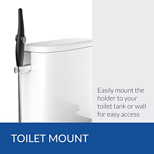 Bio Bidet by Bemis Pearl Handheld Bidet Sprayer Toilet Attachment Posterior & Feminine Wash with Stainless Steel Hose & Mount Kit, Black