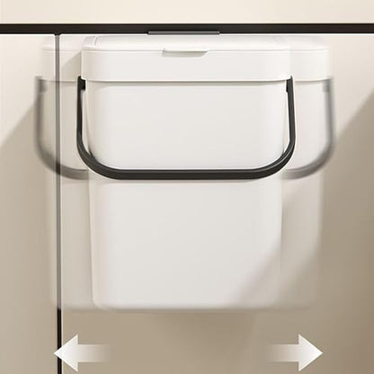 Small Kitchen Trash Can Space-Saving Waterproof | Under Sink Bin Kitchen for Garbage Disposal Bathroom Bedroom Home Office RV Dorm Apartment Cabinet Door - size: 5L