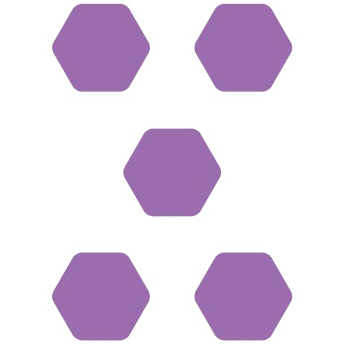 Kahuna Grip Bathtub Bath and Shower 5¼" Hexagon Non-Slip Traction Treads (Purple) - color: Purple