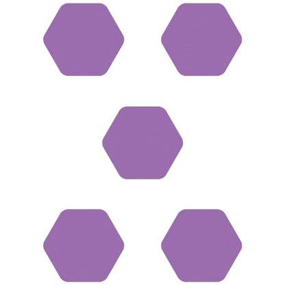 Kahuna Grip Bathtub Bath and Shower 5¼" Hexagon Non-Slip Traction Treads (Purple) - color: Purple