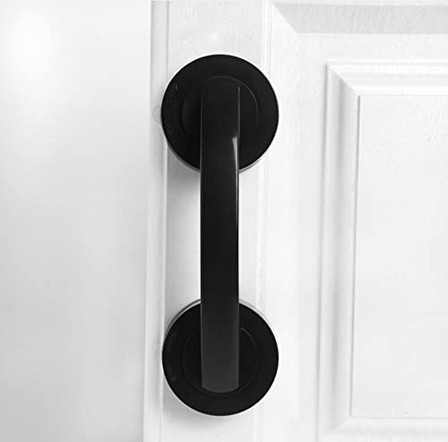 Glass Handle With Suction Cup for Sliding Doors, Windows, Cabinets, Terraces, Showers - No Drilling Required - color: Large black