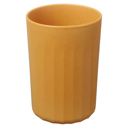 uxcell 1 Pcs Simple Toothbrush Cup, 2.8 x 2.8 x 3.9 Inch Bathroom Tumbler Reusable Plastic Cup Set for Storing Toothpaste Toothbrushes Combs Water Beverages, Yellow - color: Yellow