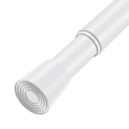 Shower Curtain Rod, No Drill Spring Tension Curtain Rods for Windows, Bathroom, Closet, Non-Slip, Anti-Rust, 0.87" Diameter, White, 1 pack - color: white, size: 28"-77" 1pcs