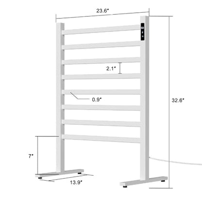 Towel Dryer for Bathroom, Electric Towel Warmer, Towel Warmer Rack for Bathroom, Heated Towel Rack Freestanding, White,One Layer - size: One Layer