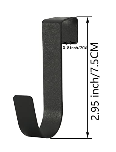 eywlwaar Over The Cabinet Door Single Hooks 10 Pack (10P-Black) - color: 10P-Black