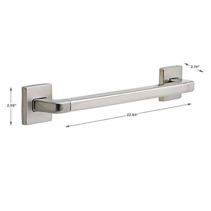 DELTA FAUCET 41918-SS Angular Modern Grab Bar, 18-Inch, Stainless, Brilliance Stainless Steel - color: Brilliance Stainless Steel, size: 18 Inch