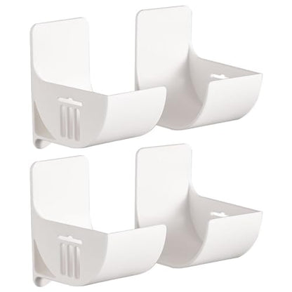 Trash Bag Dispenser, Trash Bag Holder, 4PCS Wall Mounted Trash Bag Dispenser, Waterproof Self-Adhesive Garbage Bag Dispenser, Plastic Bag Holder for Kitchen Bathroom, White