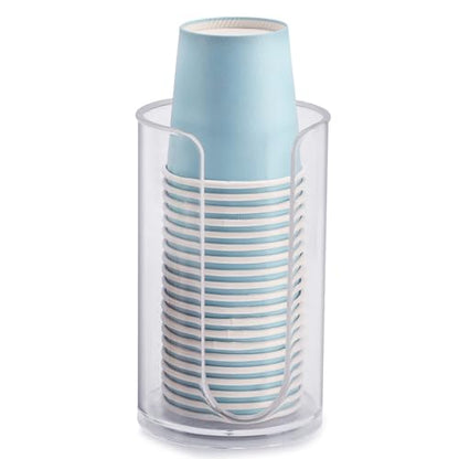 Bathroom Cup Dispenser, 3oz-5oz Small Disposable Paper Cups Holder Clear | for Bathroom Vanity Countertop's Rinsing/Mouthwash Cups - color: Clear