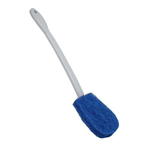 LOLA Bath & Toilet Bowl Scrubber Brush w/Comfort Handle & Hang Hole. Non-Scratch, Removes Rings w/Scrubbing Pad, 1 Pack - size: 1 Pack, style: Bath & Toilet Scrubber Brush