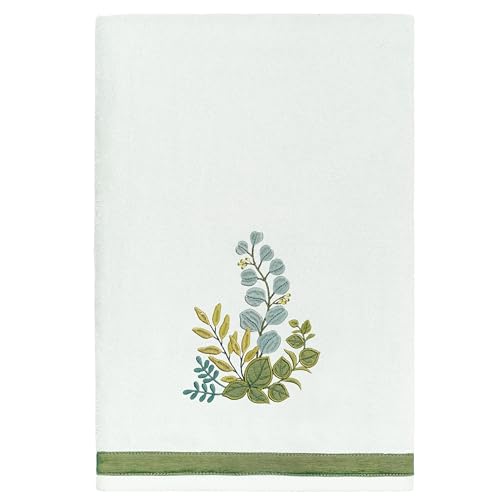 Verdant 4-Piece Luxury Towel Set, Applique Embroidered Bouquet, Plush Turkish Cotton, Durable & Quick Dry, Vibrant Bathroom Ensemble, 2 Bath 2 Hand Towels, Aqua - color: Aqua, size: 2 Pcs Bath 2 Pcs Hand Towel