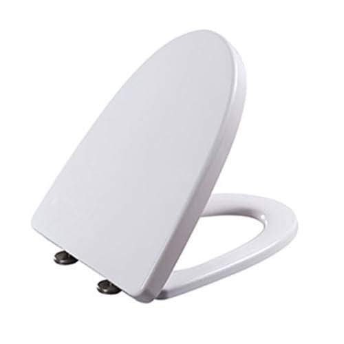 Soft Close Quick Release Toilet Seat - 360° Adjustable Stainless Hinges,V Shape Cover for Easy Cleaning Simple Top Fixing - color: 01a