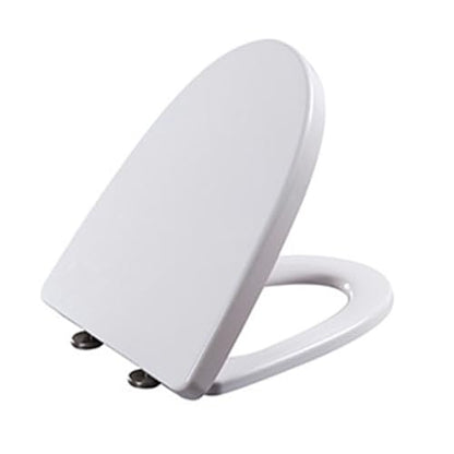 Soft Close Quick Release Toilet Seat - 360° Adjustable Stainless Hinges,V Shape Cover for Easy Cleaning Simple Top Fixing - color: 01a