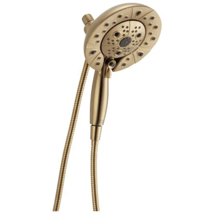 Delta Faucet 5-Spray In2ition Dual Shower Head with Handheld Spray, H2Okinetic Gold Shower Head with Hose, Showerheads, Handheld Shower Heads, Magnetic Docking, Champagne Bronze 58480-CZ-PK - color: Champagne Bronze
