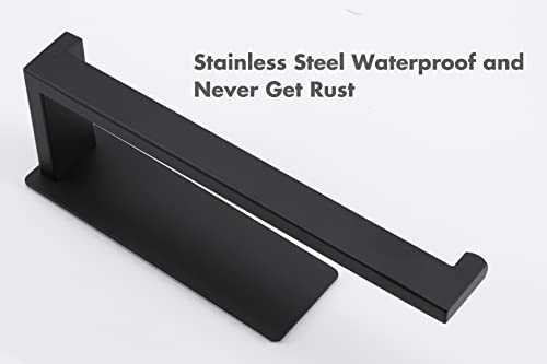 Hand Towel Holder, Strong Self Adhesive Hand Towel Ring, Thicken SUS304 Stainless Steel Hand Towel Bar/Rack, No Drilling Modern Hand Towel Hanger (Matte Black, 9 in) - color: Matte Black, size: 1 Pack 9 In