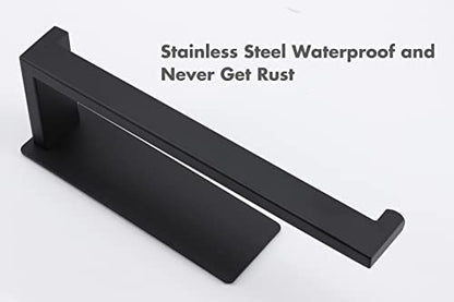 Hand Towel Holder, Strong Self Adhesive Hand Towel Ring, Thicken SUS304 Stainless Steel Hand Towel Bar/Rack, No Drilling Modern Hand Towel Hanger (Matte Black, 9 in) - color: Matte Black, size: 1 Pack 9 In