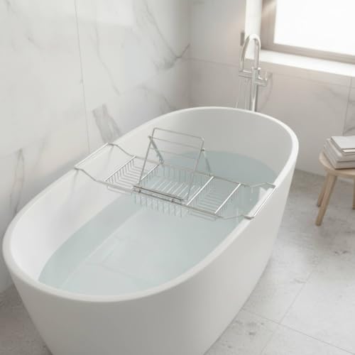 Bathtub Rack Adjustable Bathtub Tray Rust Resistant Bath Tray for Home Spa, Imitation Gold Plated Stainless Steel Bathroom Rack Without Book Holder - style: Imitation Gold Plated Stainless Steel Bathroom Rack Without Book Holder