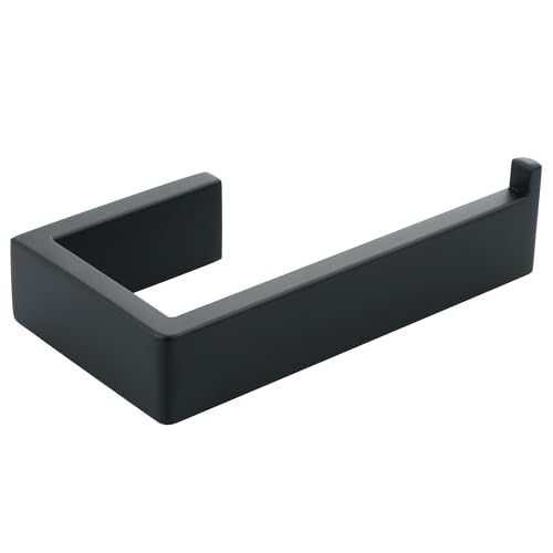 Alise Toilet Paper Holder Wall Mounted,Matte Black | SUS304 Stainless Steel, Bathroom Tissue Holder, Toilet Paper Roll Holder Dispenser for Toilet, Kitchen, Washroom, RV