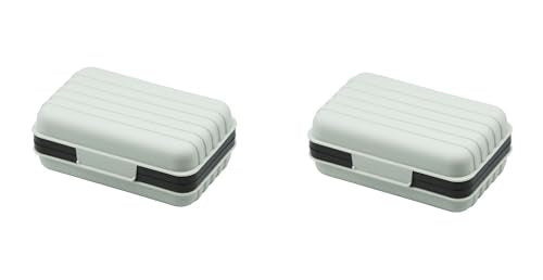 2 Pack Travel Soap Case Holder,Portable Soap Box with Draining Layer for Shower,Bathroom,Camping,Hiking,Gym (White) - color: 2 Pack White Travel Soap Case