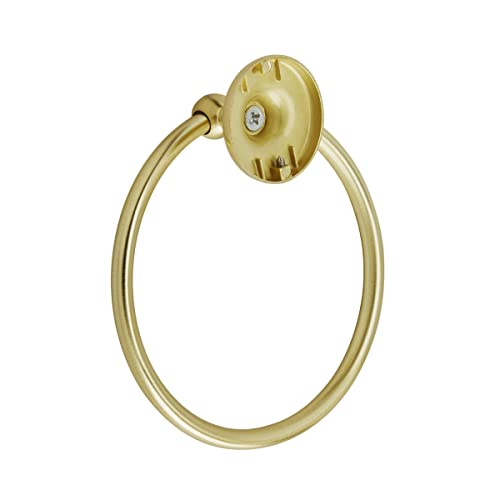 Amerock Wall Mounted Gold Towel Ring, Small Hand Towel Holder, Bathroom Accessories, Bath Hardware, Kitchen Towel Holder - color: Gold