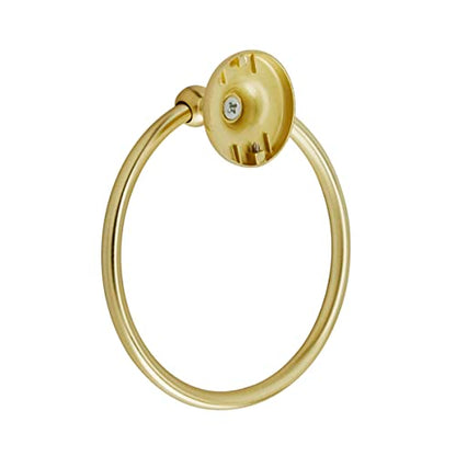 Amerock Wall Mounted Gold Towel Ring, Small Hand Towel Holder, Bathroom Accessories, Bath Hardware, Kitchen Towel Holder - color: Gold