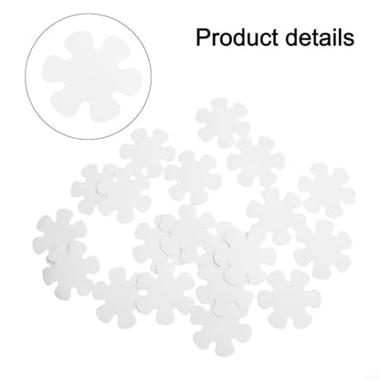 20 Pack Non-Slip Shower Stickers 3.1 Inch, Clear PEVA Anti-Slip Safety Treads for Bathtub and Bathroom Floors, Easy Peel and Grip Decals for Wet Surfaces