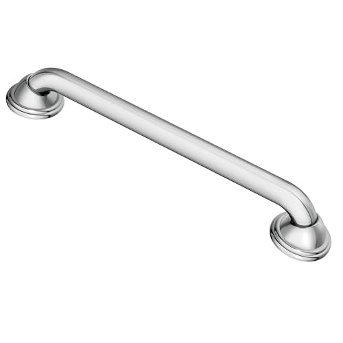Moen LR8724D2CH Bathroom Safety 24-Inch Designer Stainless Steel Grab Bar with Concealed Screws, Chrome - color: Chrome