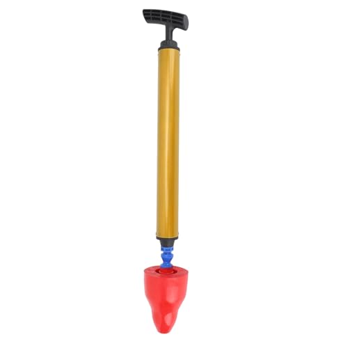 Toilet Plunger, Rubber Reusable Strong Suction High Pressure Drain Blaster Simple Saving Time and Energy Air Pump Toilet Plunger for Kitchen Bathroom Toilet (Red) - size: Red