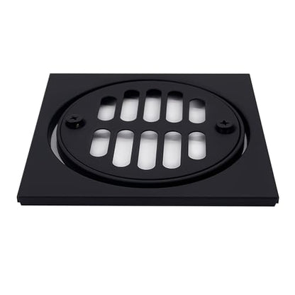 Westbrass R313-100-62 Square Brass Shower Tile with Round Strainer Grid Drain Cover and Crown Ring, Matte Black (100-Pack) - color: Matte Black, size: 100-Pack