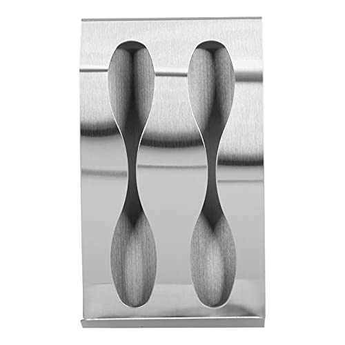 Stainless Steel Toothbrush Holder with 3-Hole Design – Punch- SelfAdhesive Wall Mount for Bathroom, Tile, Glass & Mirror – - Wash Cup & (Double Hole Toothbrush Holder) - size: Double hole toothbrush holder