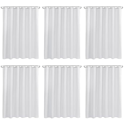 Nasitos Fabric Shower Curtain Liners with Magnets 2 Pack 70X72 Inch White | Washable & Water Resistant Lighweight Cloth Shower Liner for Bathroom, Soft Hotel Quality, Standard Size - color: White, size: 70"W x 72"L (Pack of 6)