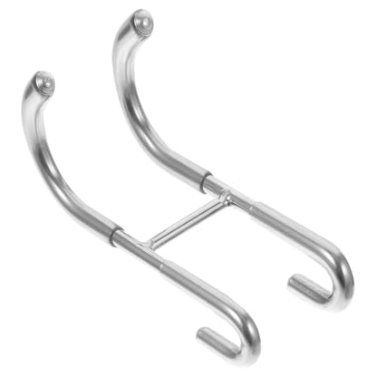 WOONEKY Stainless Steel Shower Hook Door Towel Hanger for Bathrobes Loofahs and Clothes Heavy Duty Glass Door Organizer No Installation Required - size: 12X5X4.8CM