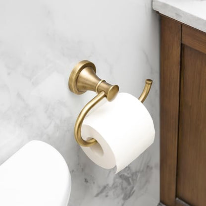 Toilet Paper Holder Wall Mounted Bathroom Tissue Holder Antique Brass | Pivoting Tissue Roll Holder, High Quality Stainless Steel Hand Towel Ring Rustproof, Bathroom Accessories,Toilet Storage - color: Antique Brass