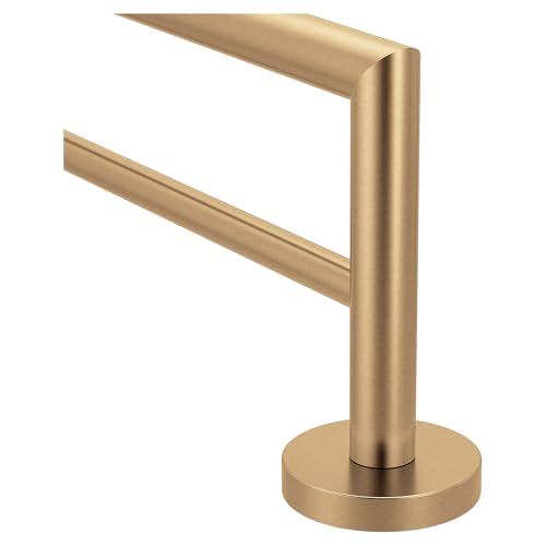Moen Y5722BZG Arlys 24" Double Towel Bar, Bronzed Gold | Double bar design, 24" towel capacity, bronzed gold finish, space-saving storage, easy wall mount install