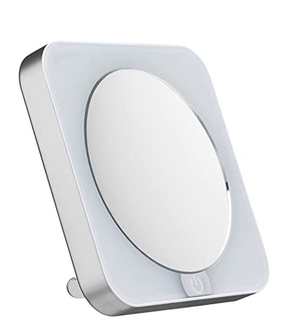 Conair Lighted Makeup Mirror, LED Vanity Mirror, 12X Magnifying Mirror, Compact Travel Mirror with Suction Cup, Battery Operated in White - size: 1.8"L x 4.4"W, style: Suction Cup Mirror