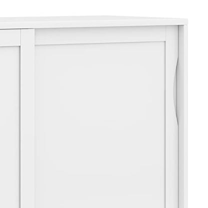 SIMPLIHOME Lowry 39" Acacia Wood Cabinet in Distressed Golden Wheat - color: White, size: 48 inch