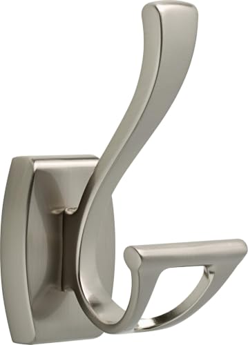 Delta Dansant Towel Hook Satin Nickel | Wall Mounted | Bathroom Hardware | Model 135241 | Pack of 5 - color: SpotShield Brushed Nickel, size: 4.8 x 2.4 x 2.9 Inches (Pack of 5)