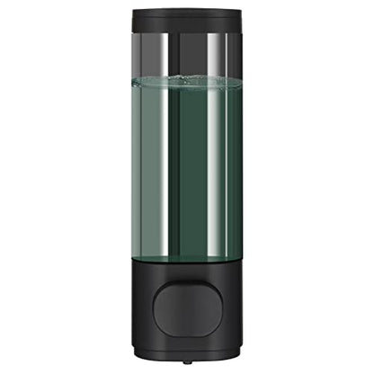 Pollock Shampoo and Conditioner Dispenser Wall Mounted | Shower Soap Dispenser 2 Chamber No Drill, Shampoo Dispenser for Shower, Body Wash Dispenser for Bathroom, Large Capacity - color: Black 1 Chamber