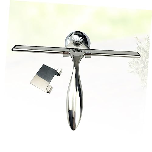 3pcs Stainless Steel Shower Squeegee for Glass Door Suction Cup and Hooks Holder