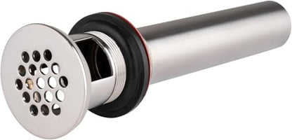 ZM Brass Grid Drain Strainer Assembly 1-1/4 Inch with Overflow Chrome | Grid Drain